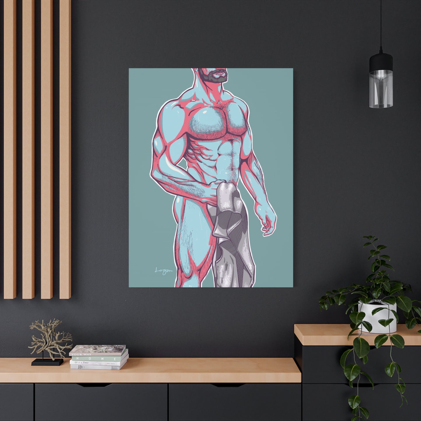 "The Baths" Canvas Art Print, Unframed
