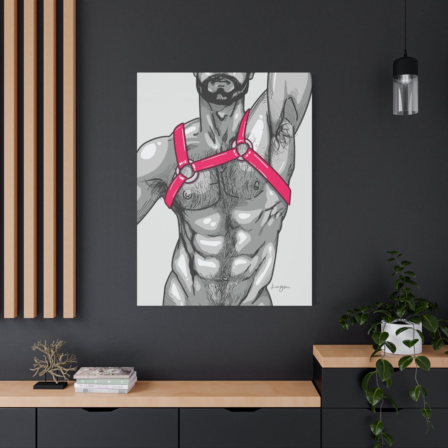 "Harness I / Fuchsia" Art Print, Unframed