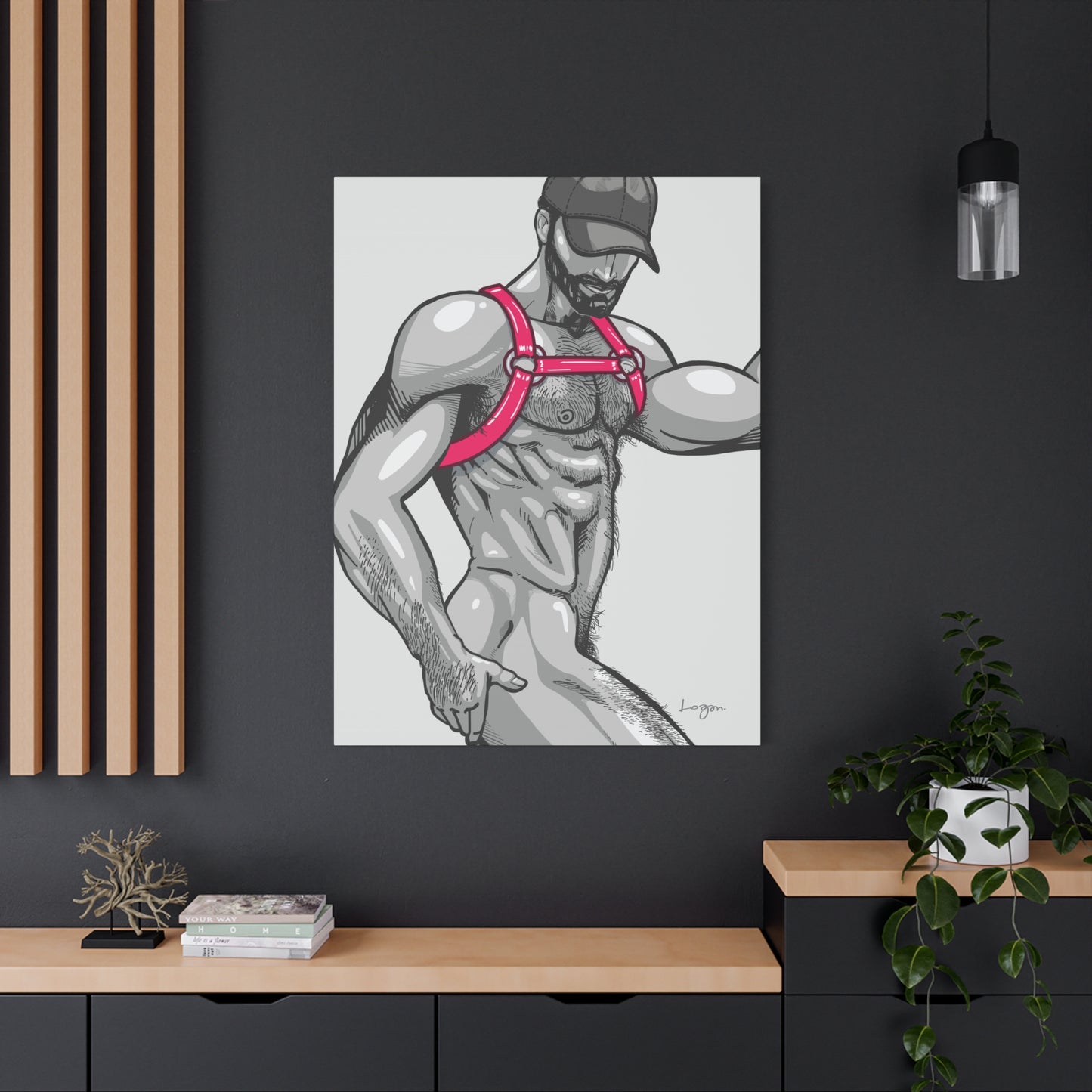 "Harness II / Fuchsia" Art Print, Unframed