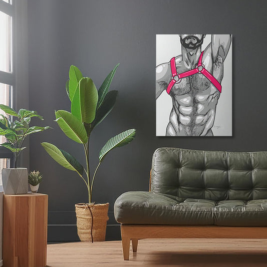 "Harness I / Fuchsia" Art Print, Unframed