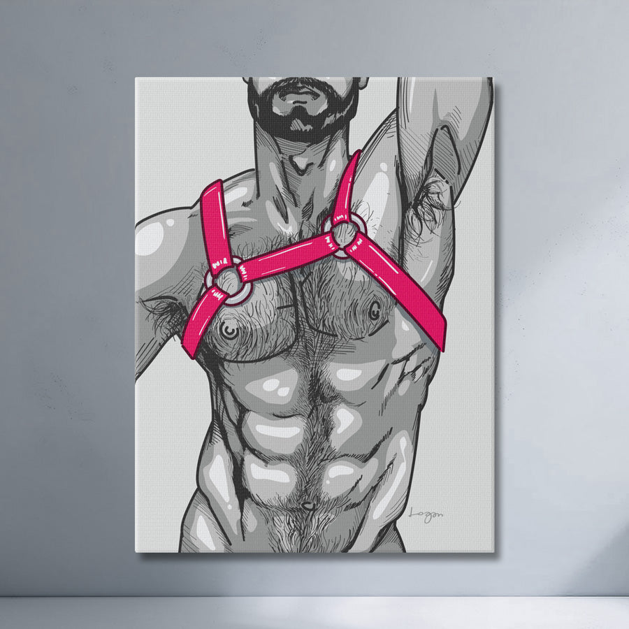 "Harness I / Fuchsia" Art Print, Unframed