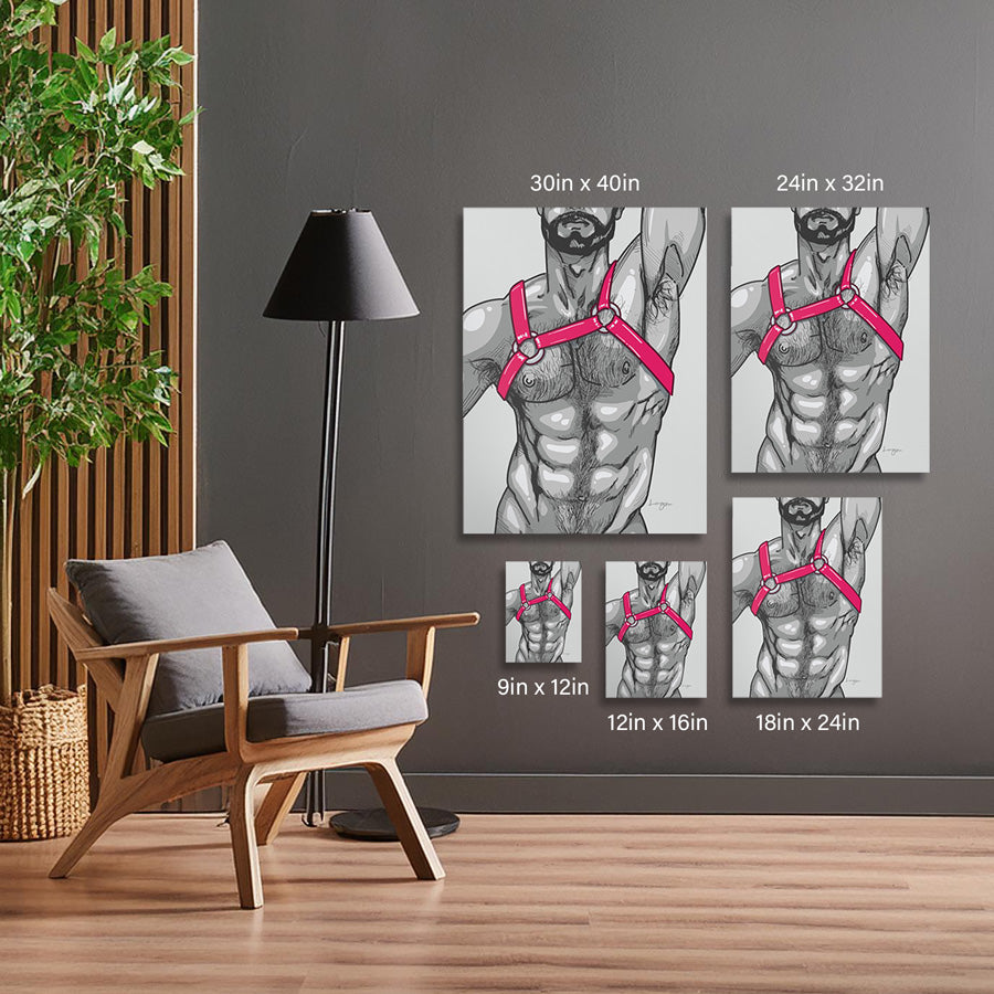 "Harness I / Fuchsia" Art Print, Unframed