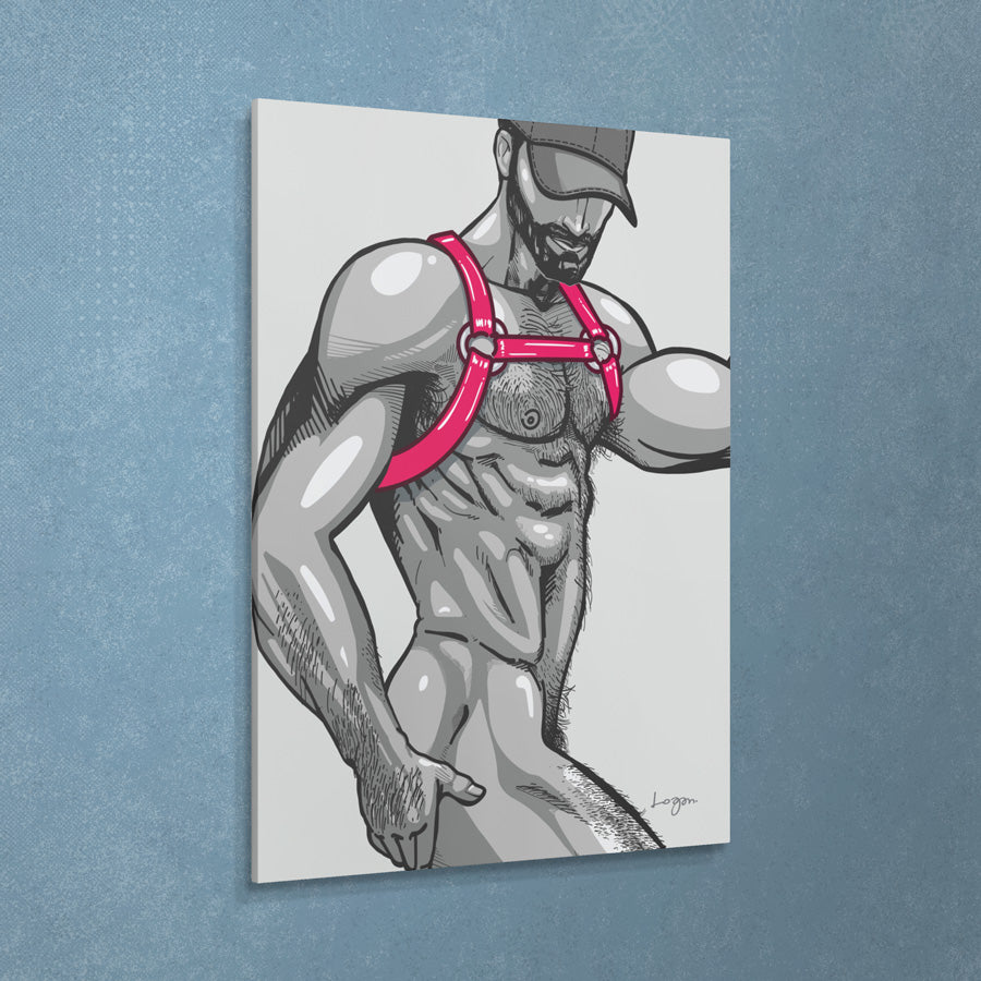 "Harness II / Fuchsia" Art Print, Unframed