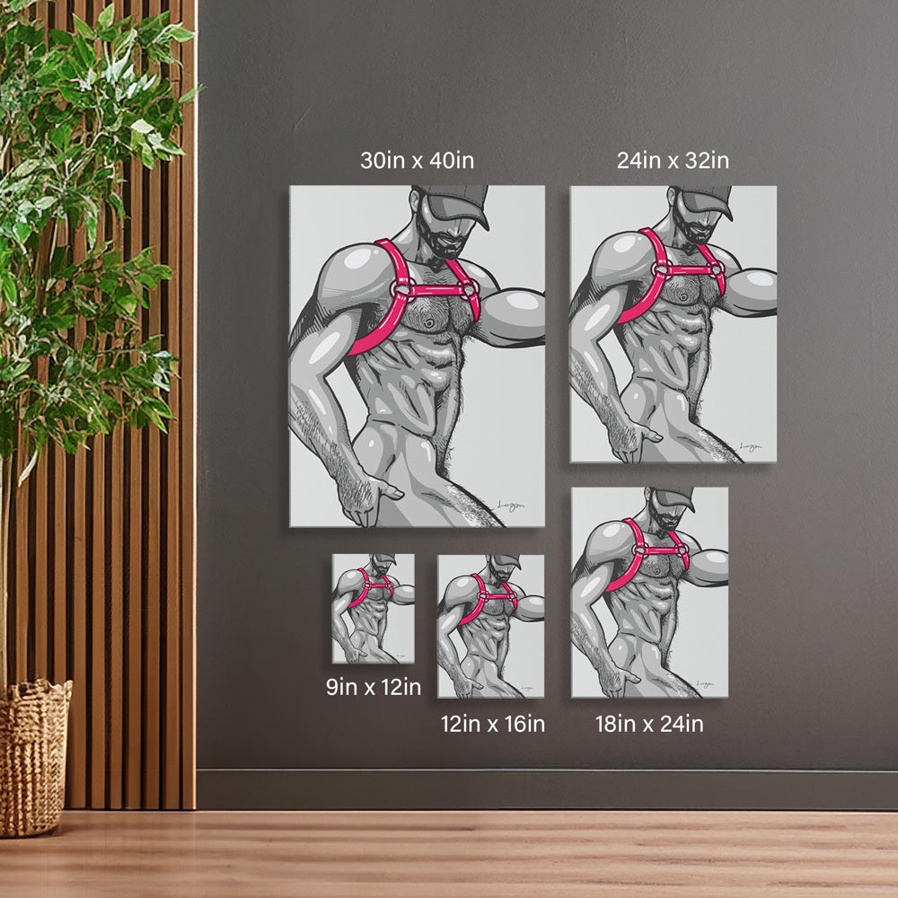 "Harness II / Fuchsia" Art Print, Unframed