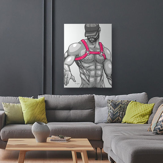 "Harness III / Fuchsia" Art Print, Unframed