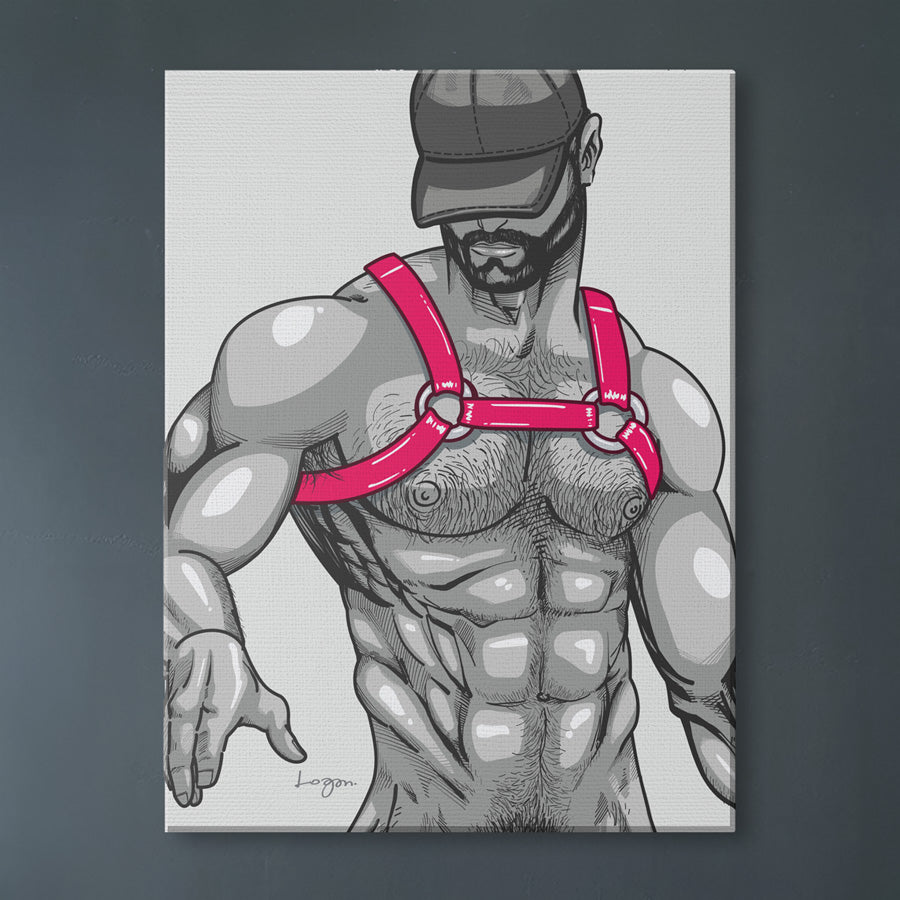 "Harness III / Fuchsia" Art Print, Unframed