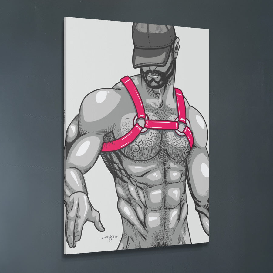 "Harness III / Fuchsia" Art Print, Unframed