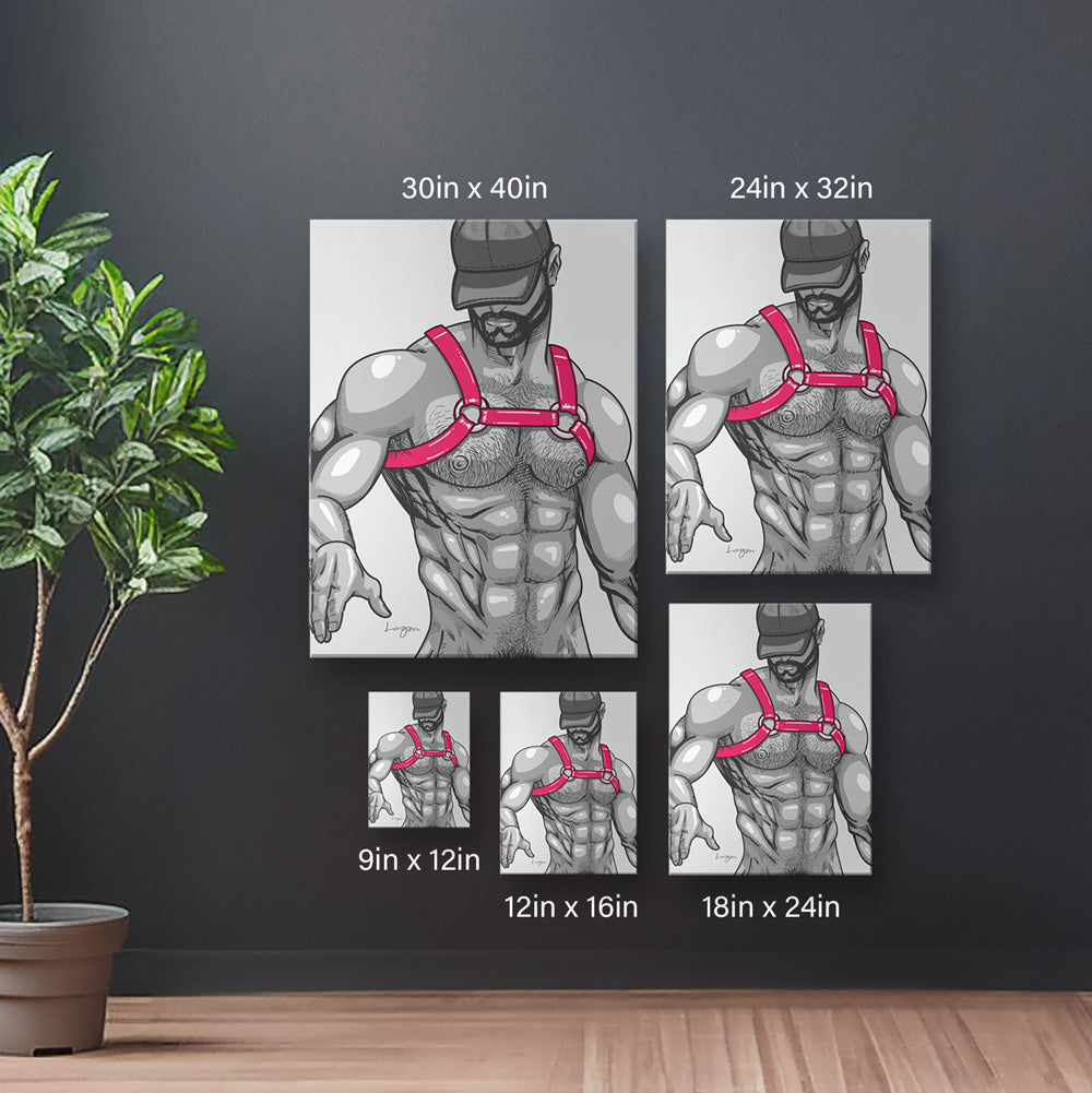"Harness III / Fuchsia" Art Print, Unframed