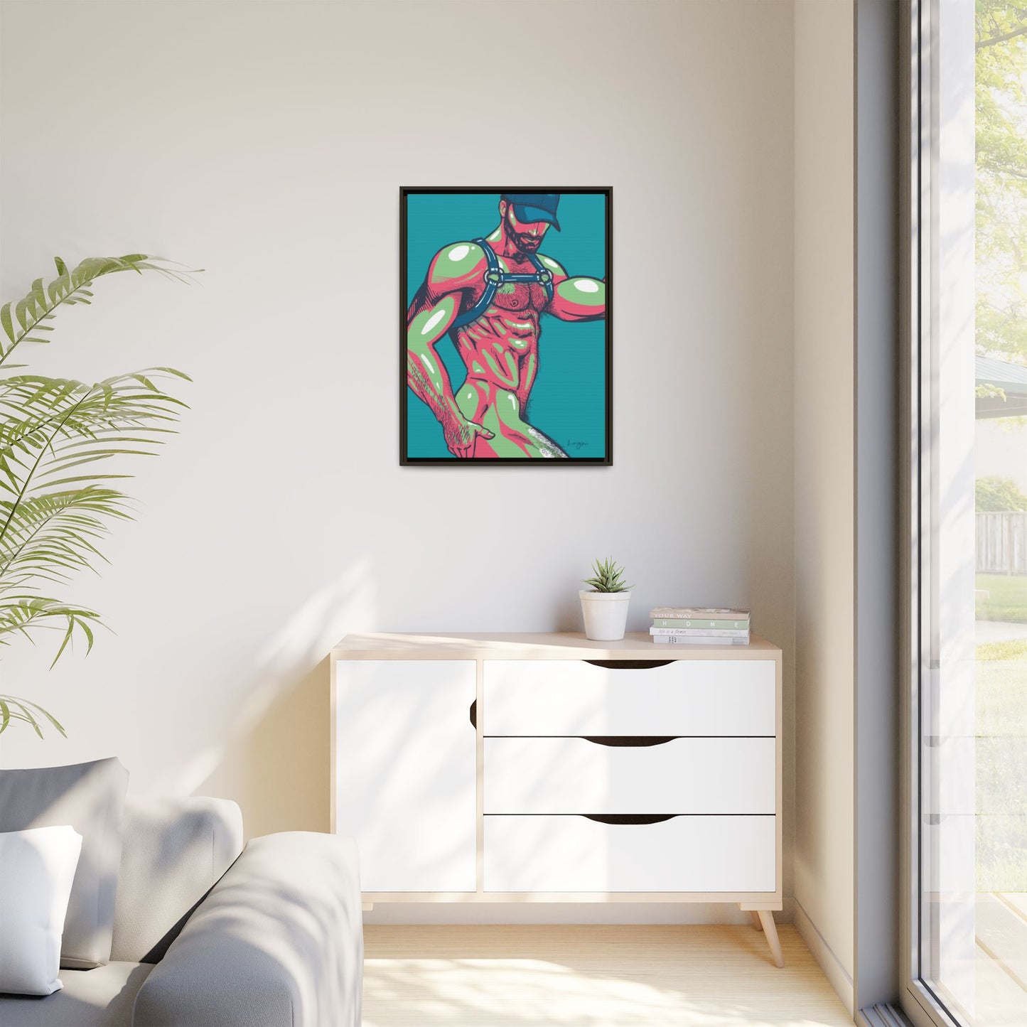 "Harness II" Canvas Art Print , Framed