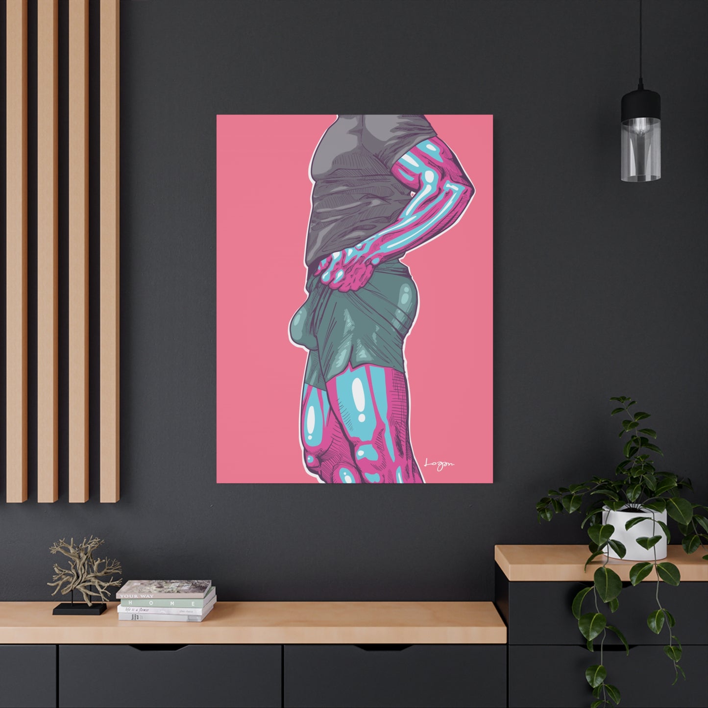 "GOIN JOGGING/CRUISING" Canvas Art Print, Unframed