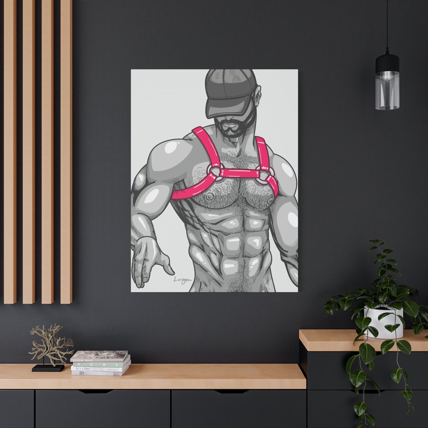 "Harness III / Fuchsia" Art Print, Unframed